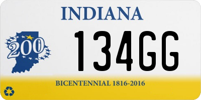 IN license plate 134GG