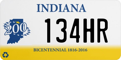 IN license plate 134HR