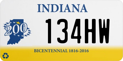 IN license plate 134HW