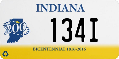 IN license plate 134I