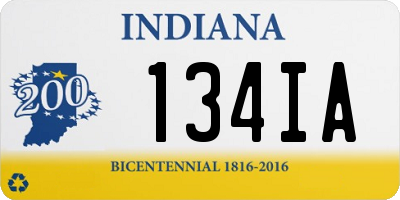 IN license plate 134IA