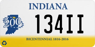 IN license plate 134II