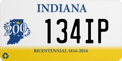 IN license plate 134IP