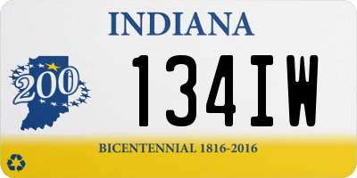 IN license plate 134IW