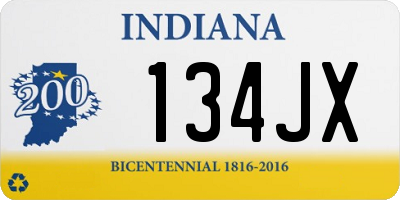 IN license plate 134JX