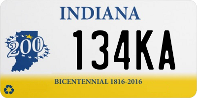 IN license plate 134KA