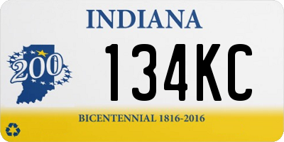 IN license plate 134KC