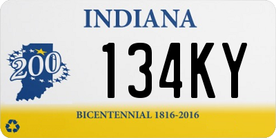 IN license plate 134KY