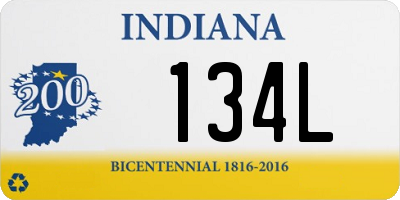 IN license plate 134L