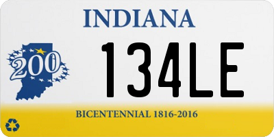 IN license plate 134LE