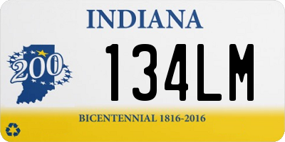 IN license plate 134LM