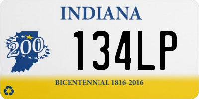 IN license plate 134LP