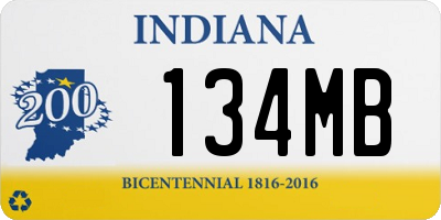 IN license plate 134MB