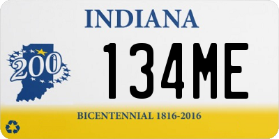 IN license plate 134ME
