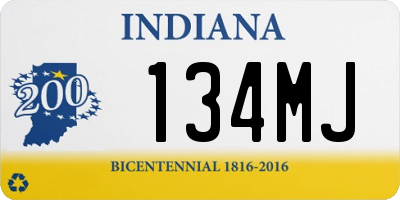 IN license plate 134MJ