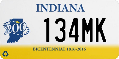 IN license plate 134MK