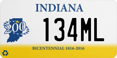 IN license plate 134ML