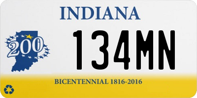 IN license plate 134MN