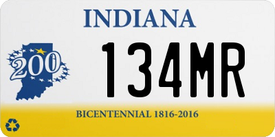 IN license plate 134MR