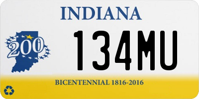 IN license plate 134MU