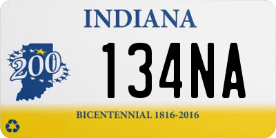 IN license plate 134NA