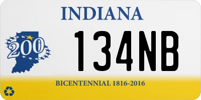 IN license plate 134NB