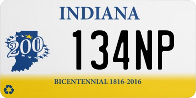 IN license plate 134NP