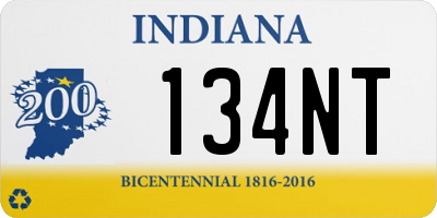 IN license plate 134NT