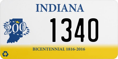 IN license plate 134O