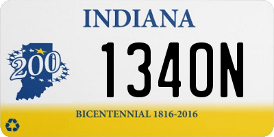 IN license plate 134ON