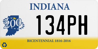 IN license plate 134PH