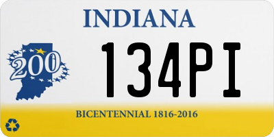 IN license plate 134PI