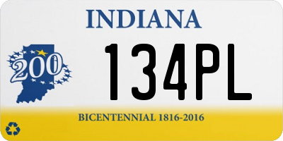 IN license plate 134PL