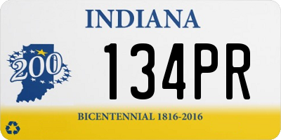 IN license plate 134PR