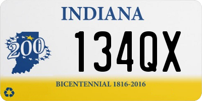 IN license plate 134QX