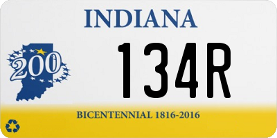 IN license plate 134R