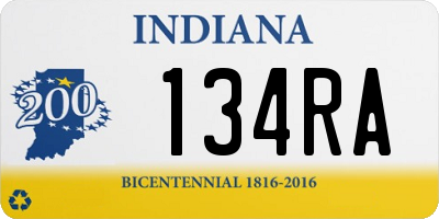 IN license plate 134RA