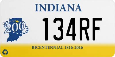 IN license plate 134RF