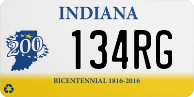 IN license plate 134RG