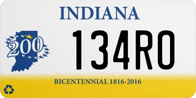 IN license plate 134RO