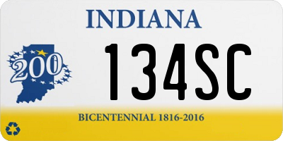 IN license plate 134SC