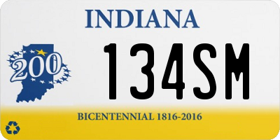 IN license plate 134SM