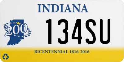 IN license plate 134SU