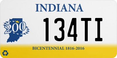 IN license plate 134TI