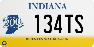IN license plate 134TS
