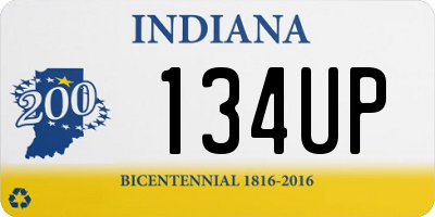 IN license plate 134UP