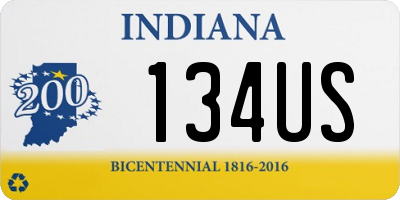 IN license plate 134US