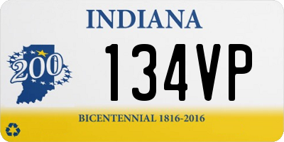IN license plate 134VP