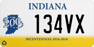 IN license plate 134VX