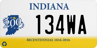 IN license plate 134WA